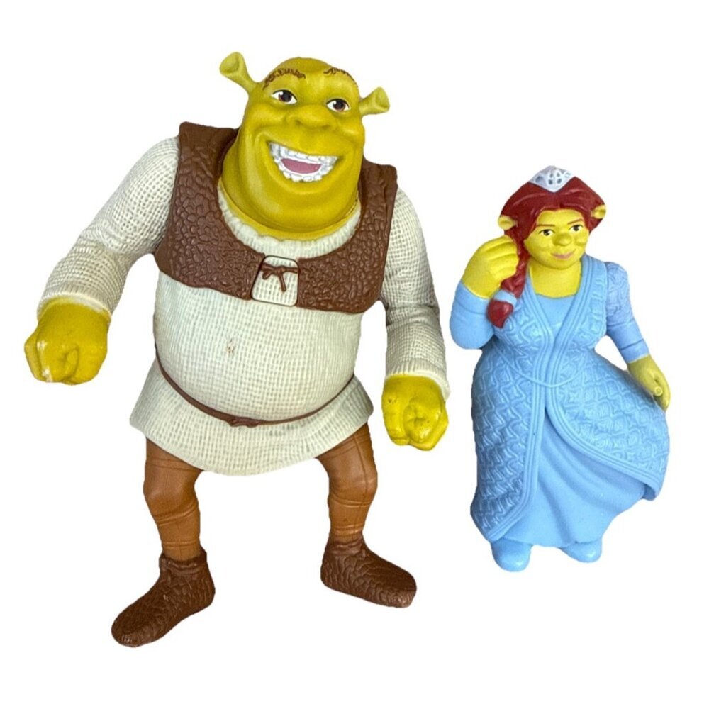 2 Shrek Figure with Sound 2007 Fiona Figure And Game Cards 2009 McDonald’s
